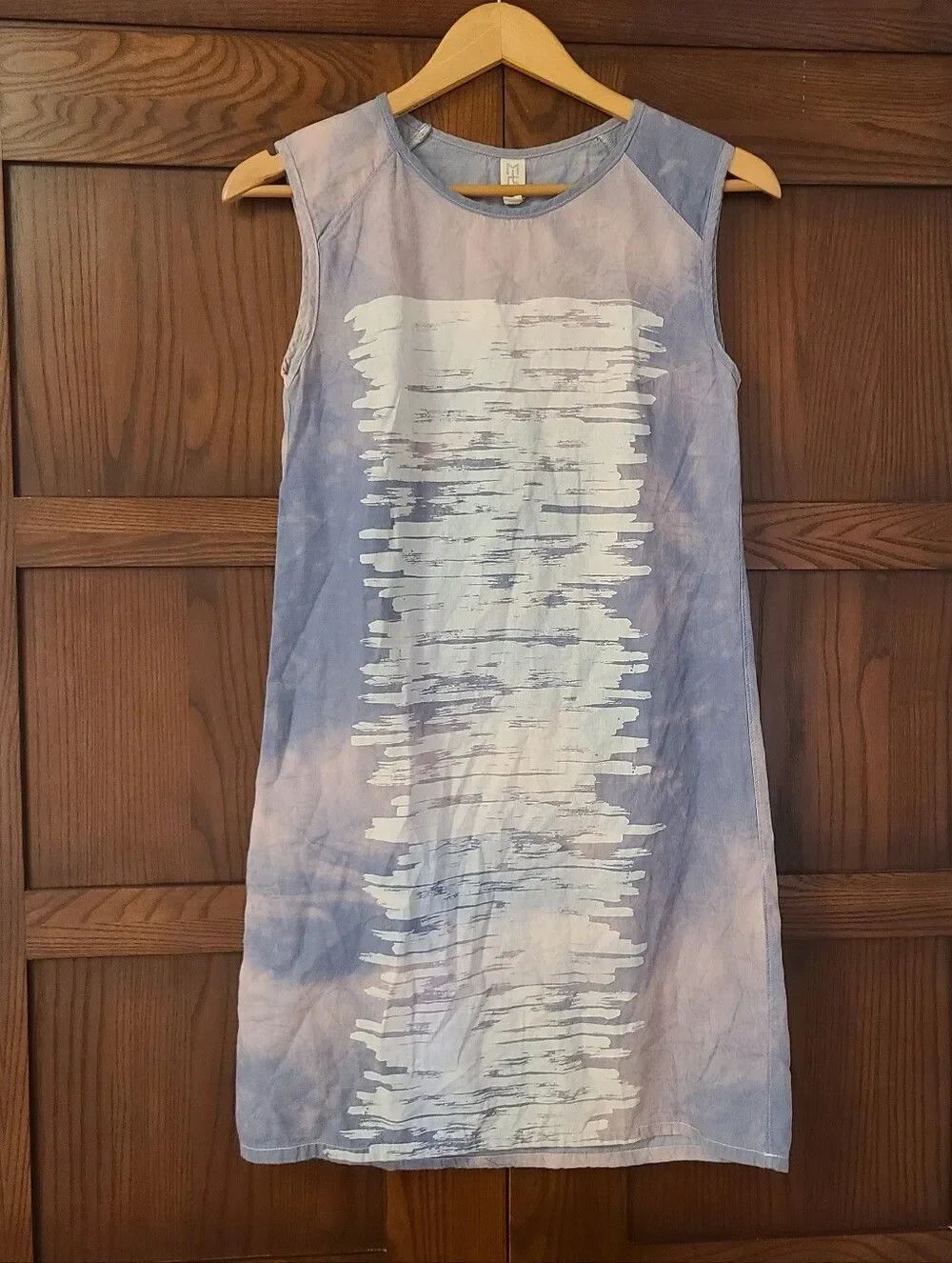 Make It Good (MIG) Dress Shibori Print 100% Cotton Dress Made in USA XS